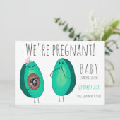 Grappig schattig avocado ultrasone fotozwangerscha aankondiging (Staand voorkant)