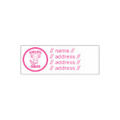 Grappig schattig Axolotl-team aangepaste bewerkbar Zelfinktende Stempel (Design)