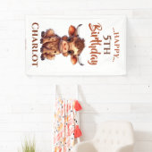 Grappig schattig bruin Koe banner (Insitu)
