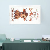 Grappig schattig bruin Koe banner (Beurs)