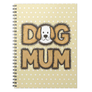 Grappig schattig cartoon hond mum moederdag notitieboek