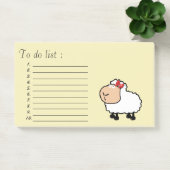 Grappig schattig cartoon schaap "to do list" post-it® notes (Kantoor)