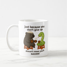 Grappig, schattig, cartoondier slang kort citaat c koffiemok