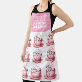 Grappig Schattig Cat Coffee All-Over Print Schort (Insitu)