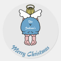 Grappig Schattig Chubby Angel Merry Christmas Cust