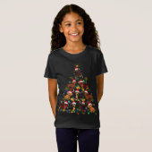 Grappig schattig dachshund kerstboom huisdier Hond T-shirt (Voorkant volledig)