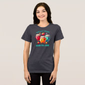 Grappig Schattig Deze Dame Weet Hoe Te Jammen! Tri-Blend Shirt (Voorkant volledig)