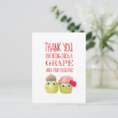 Grappig schattig druif man Valentijnsdag Briefkaar Briefkaart (Staand voorkant)