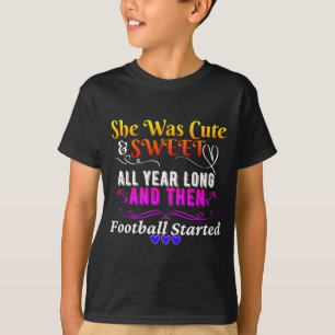 Grappig Schattig En Lief Dan Begint Voetbal T-shirt