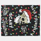 Grappig Schattig, Geweldig Een Eng Kerstfeestje Fleece Deken (Voorkant (Horizontaal))