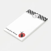 Grappig schattig girly lieveheersbeestje polka dot post-it® notes (Schuin)