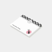 Grappig schattig girly lieveheersbeestjes polka do post-it® notes (Schuin)