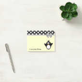 Grappig schattig girly pinguïn polka dots monogram post-it® notes (Kantoor)