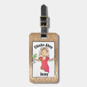 Grappig schattig glamoureus voor haar kuikens Ahoy Bagagelabel (Voorkant verticaal)