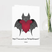 Grappig schattig gothic Valentijnsdag batty voor u Feestdagen Kaart (Achterkant)