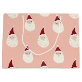 Grappig schattig grafisch patroon van de Santa wat Groot Cadeauzakje (Voorkant)