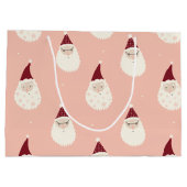 Grappig schattig grafisch patroon van de Santa wat Groot Cadeauzakje (Achterkant)