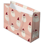 Grappig schattig grafisch patroon van de Santa wat Groot Cadeauzakje (Voorkant Gekanteld)
