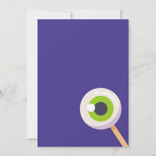 grappig schattig Halloween feest Kaart (Achterkant)