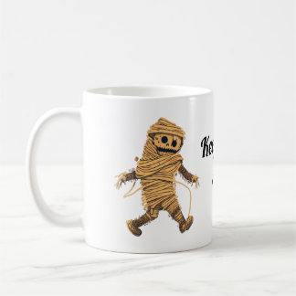 Grappig schattig Halloween mummie modern Koffiemok