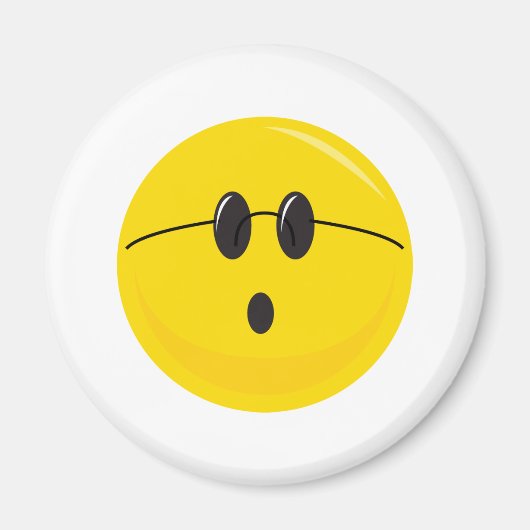 grappig schattig hippiegezicht magneet (Voorkant)