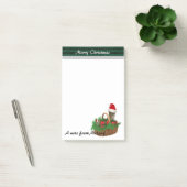 Grappig schattig Holiday Santa kat & muis monogram Post-it® Notes (Kantoor)