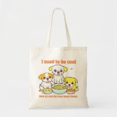 Grappig schattig hond moeder cadeau canvas winkele tote bag (Voorkant)