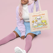 Grappig schattig hond moeder cadeau canvas winkele tote bag