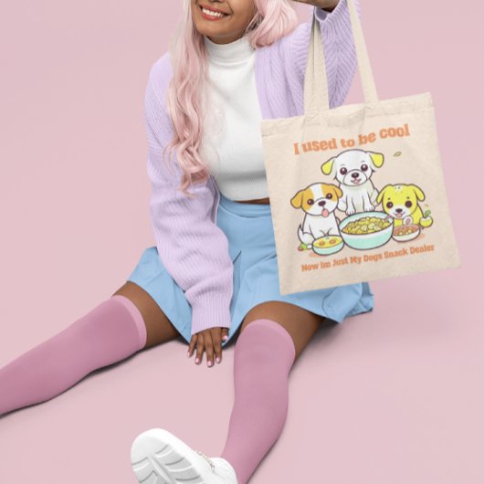 Grappig schattig hond moeder cadeau canvas winkele tote bag