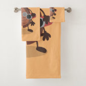 Grappig schattig kakkertekenfilm bad handdoek (Insitu)