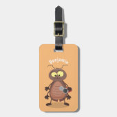 Grappig schattig kakkertekenfilm bagagelabel (Voorkant verticaal)