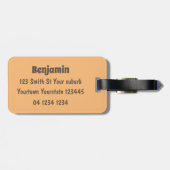 Grappig schattig kakkertekenfilm bagagelabel (Achterkant horizontaal)