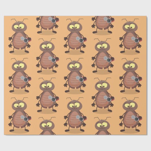 Grappig schattig kakkertekenfilm cadeaupapier (Vlak)