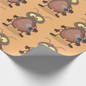 Grappig schattig kakkertekenfilm cadeaupapier (Hoek)