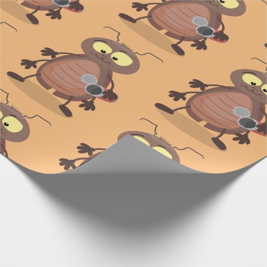 Grappig schattig kakkertekenfilm cadeaupapier (Hoek)