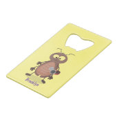 Grappig schattig kakkertekenfilm creditkaart flessenopener (Voorkant Gekanteld)