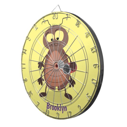 Grappig schattig kakkertekenfilm dartbord (Voorkant Rechts)