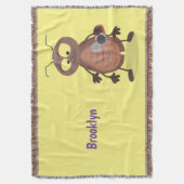 Grappig schattig kakkertekenfilm deken (Voorkant Verticaal)