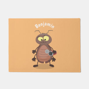 Grappig schattig kakkertekenfilm deurmat