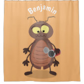 Grappig schattig kakkertekenfilm douchegordijn (Voorkant)