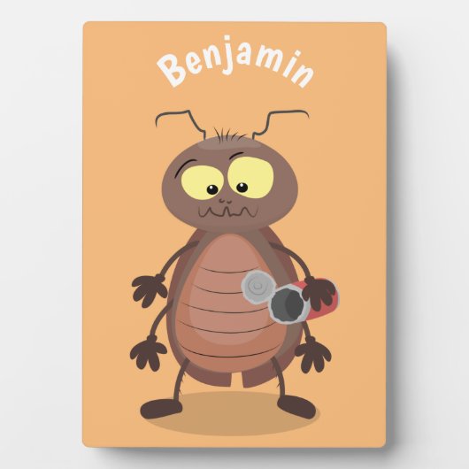 Grappig schattig kakkertekenfilm fotoplaat (voorkant)