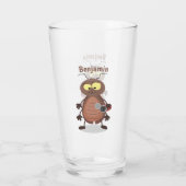 Grappig schattig kakkertekenfilm glas (Achterkant)