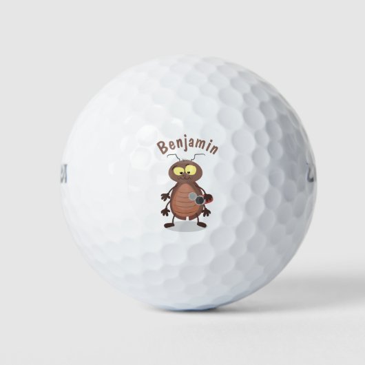 Grappig schattig kakkertekenfilm golfballen (Voorkant)
