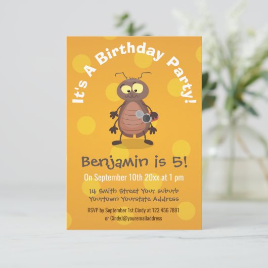 Grappig schattig kakkertekenfilm kaart (Staand voorkant)