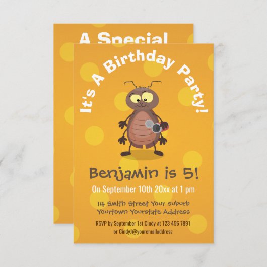 Grappig schattig kakkertekenfilm kaart (Voorkant / Achterkant)