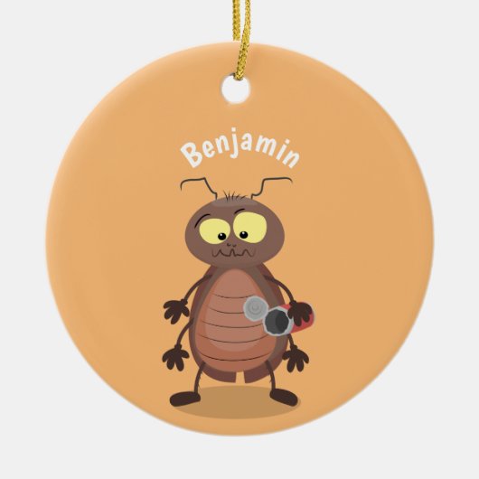 Grappig schattig kakkertekenfilm keramisch ornament (Voorkant)