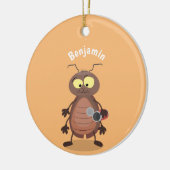 Grappig schattig kakkertekenfilm keramisch ornament (Links)