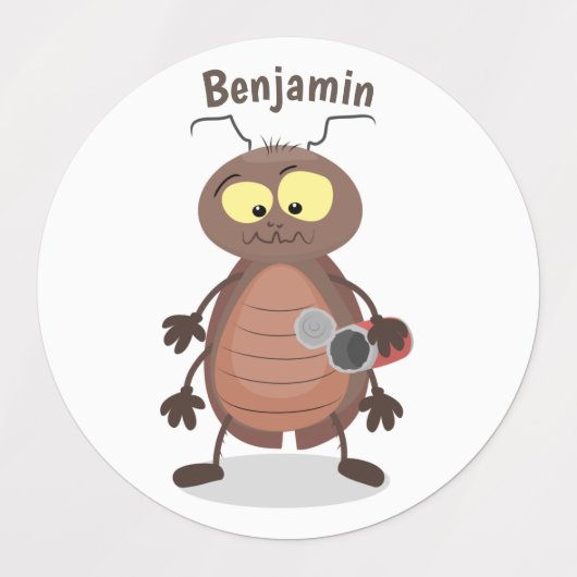 Grappig schattig kakkertekenfilm labels (Design 2)