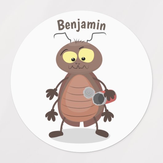 Grappig schattig kakkertekenfilm labels (Design 1)