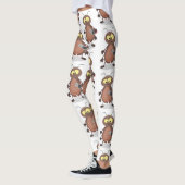 Grappig schattig kakkertekenfilm leggings (Links)